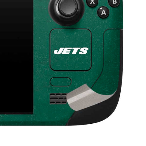 NFL New York Jets Distressed Steam Deck Handheld Gaming Computer Skin
